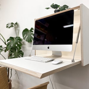 Wall mounted clearance computer desk
