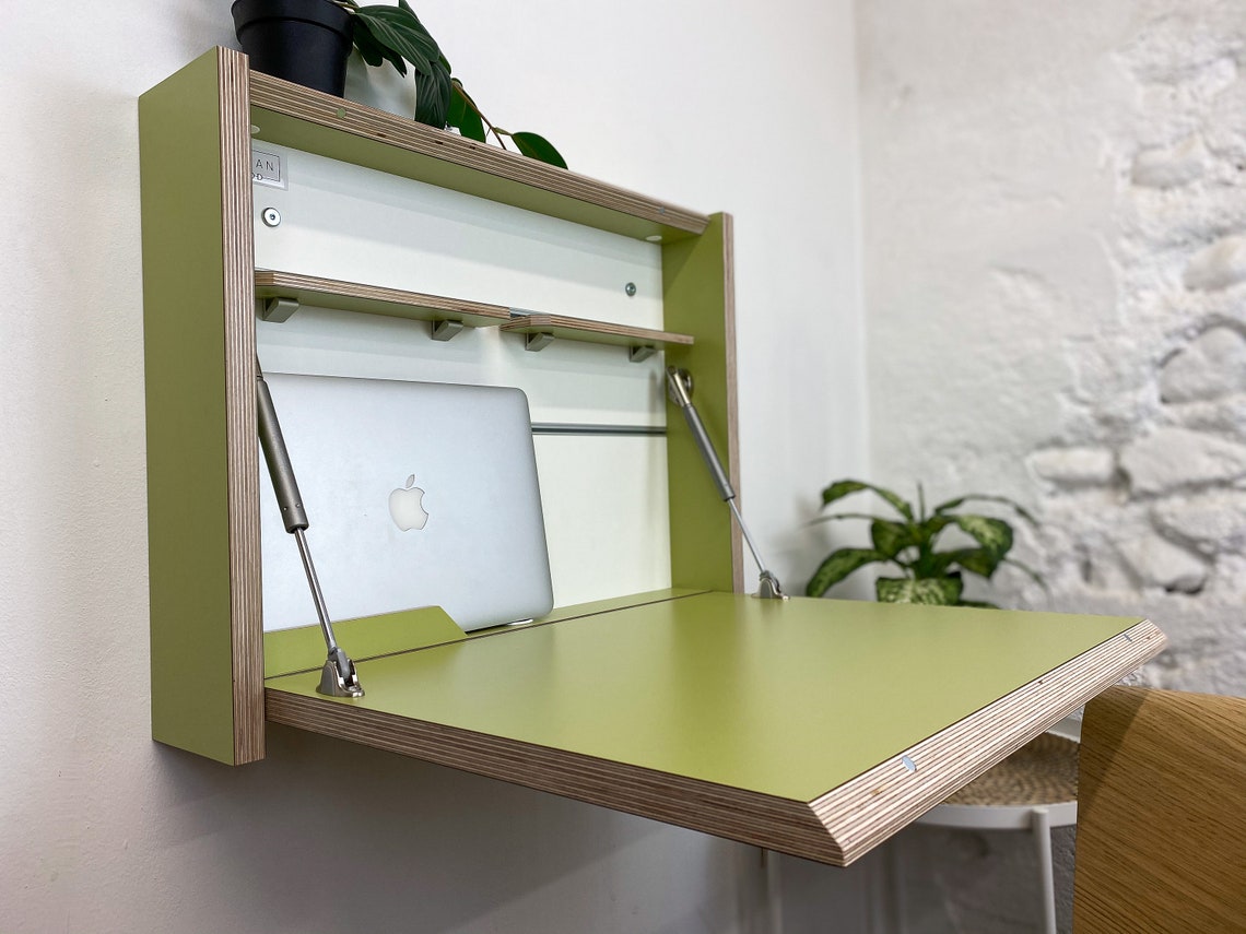Small Folding Desk Study Desk Drop Down Desk Space Saving - Etsy