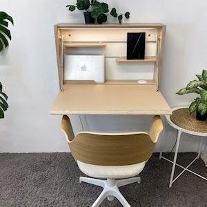 Original Desk Wall Mounted Folding Desk Space Saving Desk Office Desk Secretary Desk Floating Desk Plywood Table Home Office Study Desk image 5