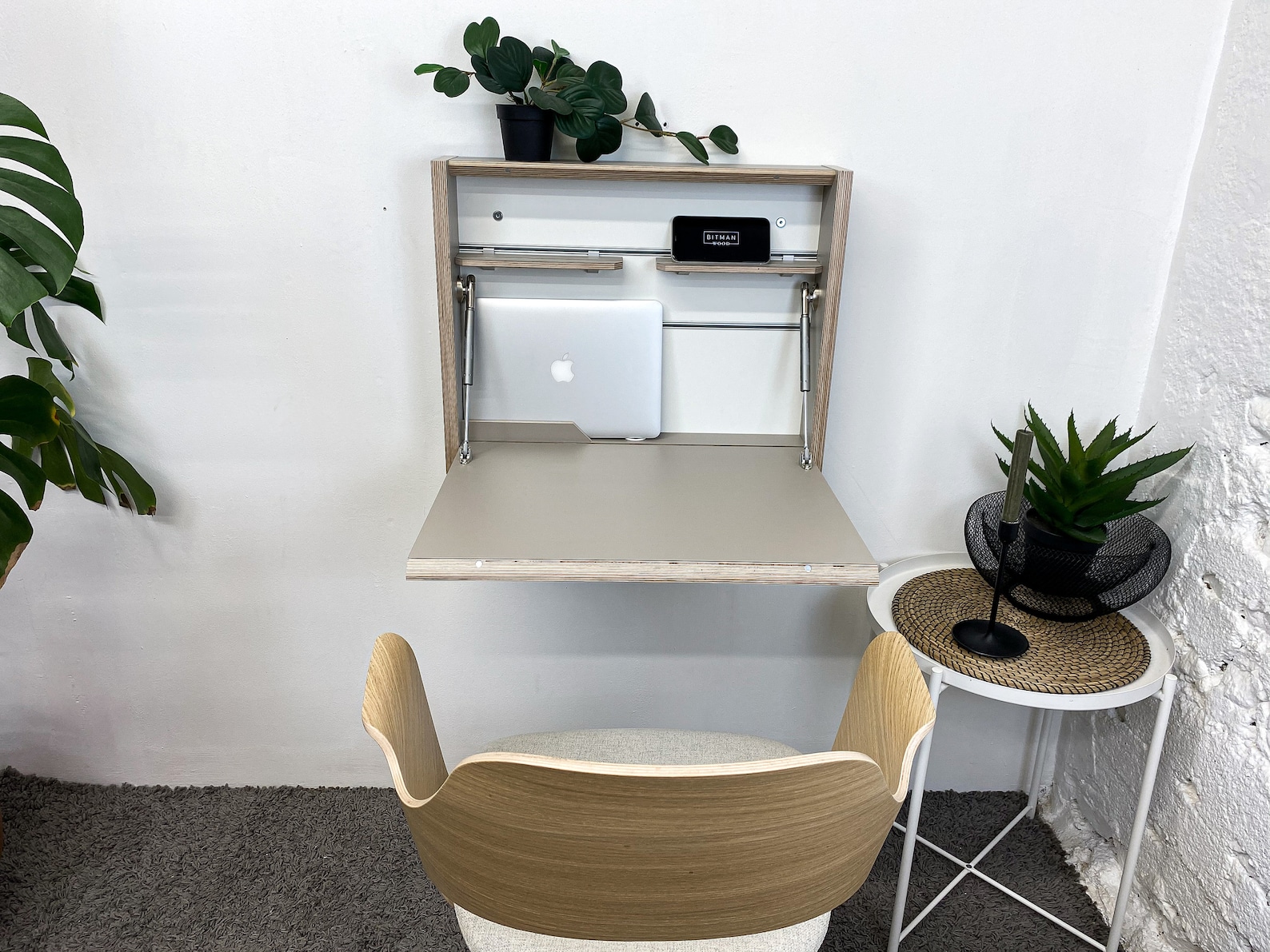 Small Folding Desk Desk Organizer Wall Mounted Home Office Etsy