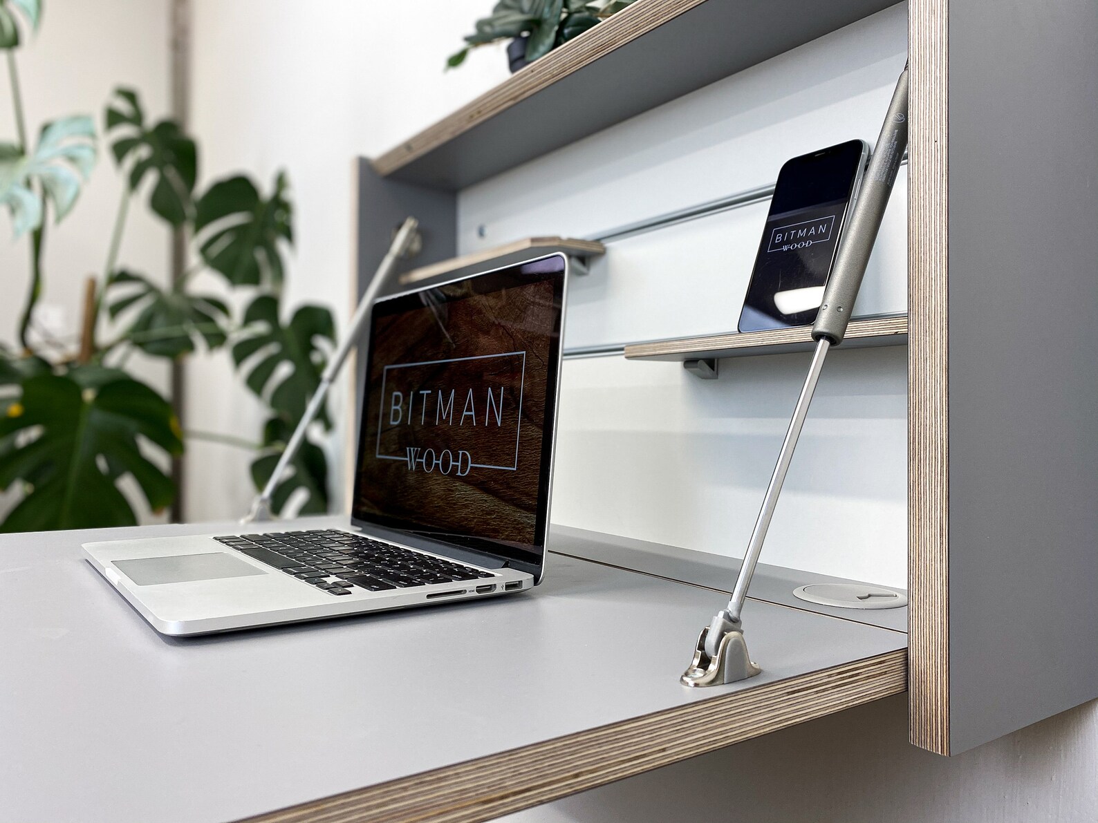 Drop Down Desk Office Desk Home Office Desk Floating Desk | Etsy