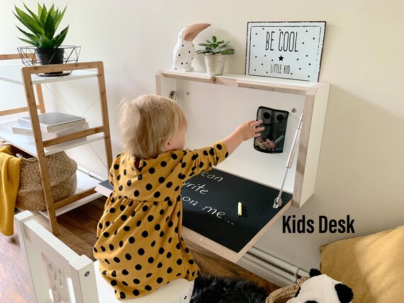 wall mounted kids desk