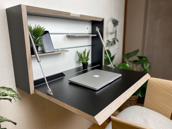 Home Office Desk Drop Down Desk Floating Desk Office Desk | Etsy