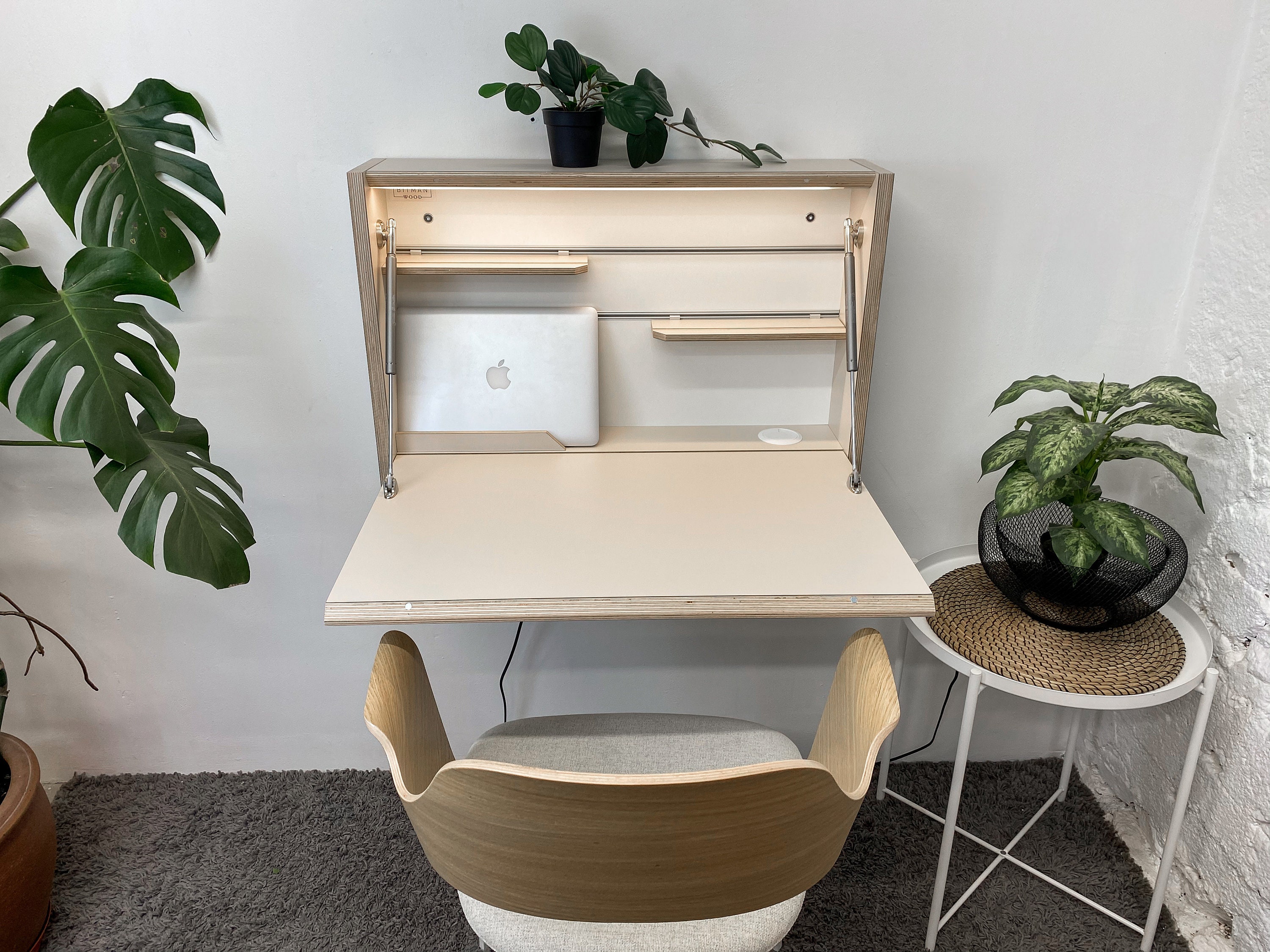 Home Office Desk Organizer Drop Down Floating Desk Office Desk Etsy