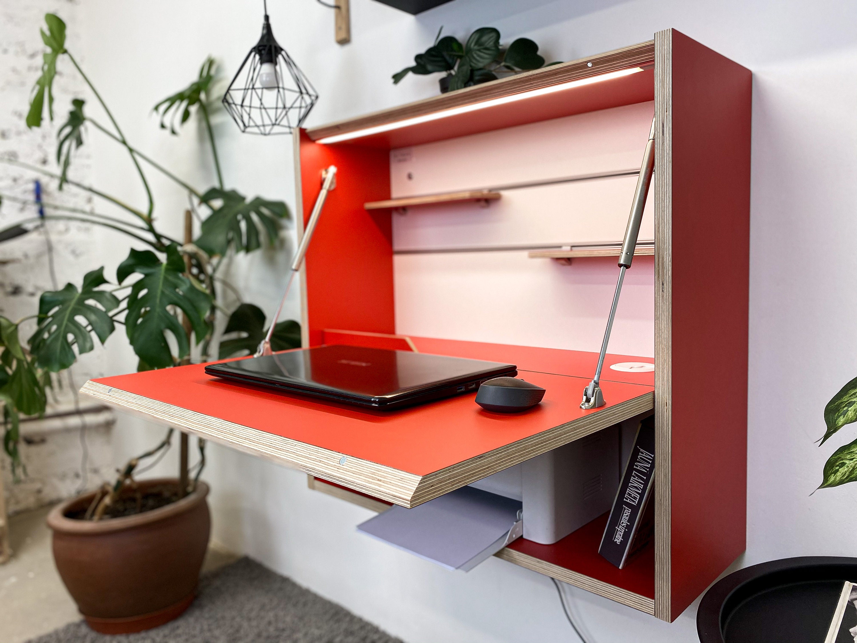 Bookcase with 2024 folding desk