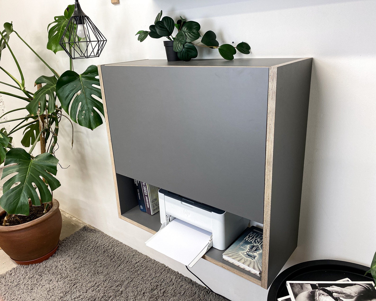 double desk office wall mount