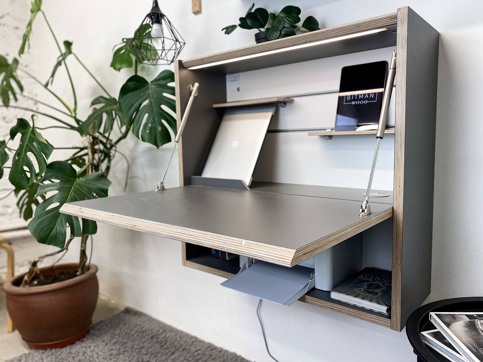 Office Desk Wall Mount Desk Secretary Desk Folding Desk Work Etsy