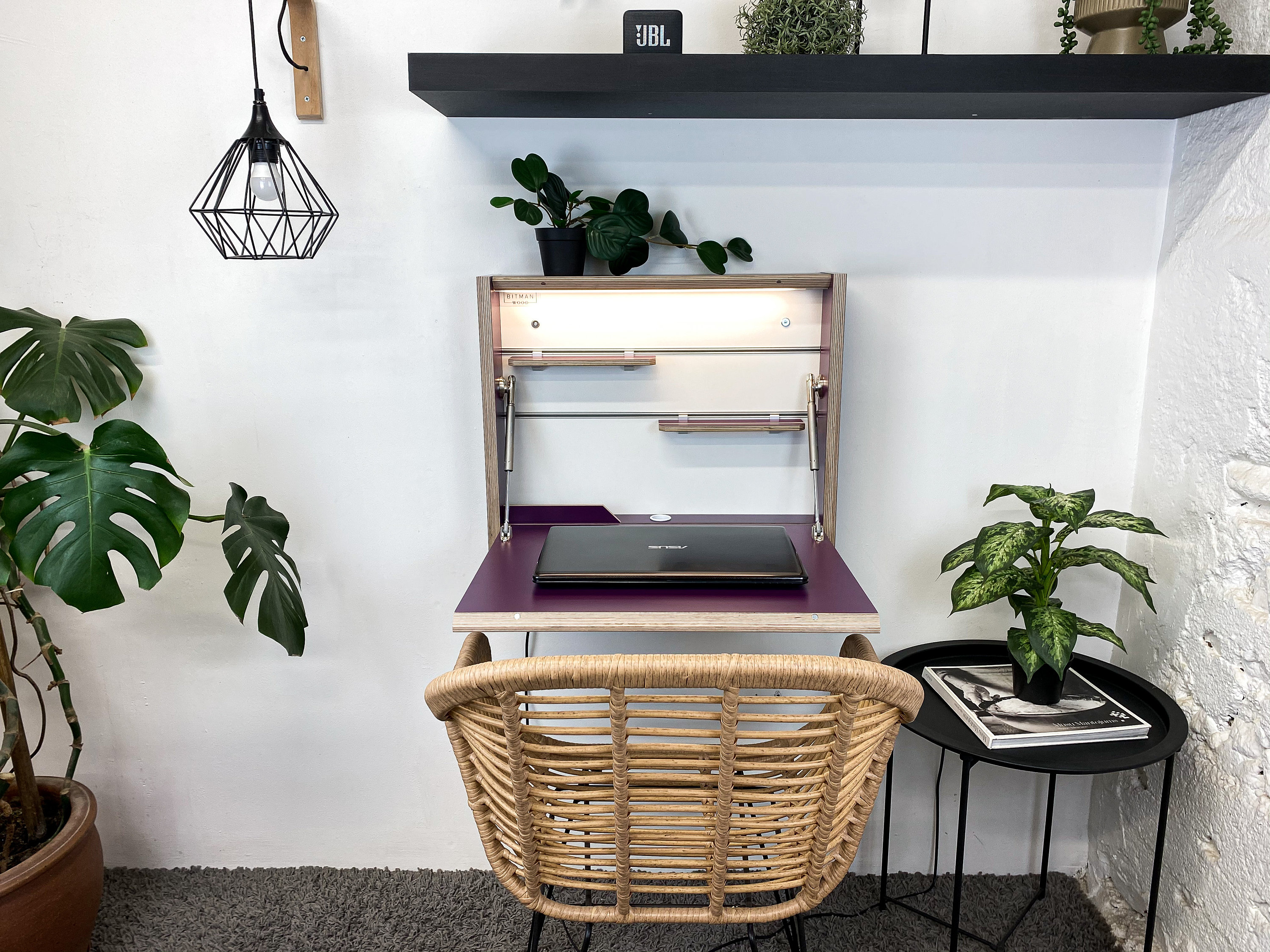 Study Desk Small Folding Desk Drop Down Desk Space Saving Desk | Etsy