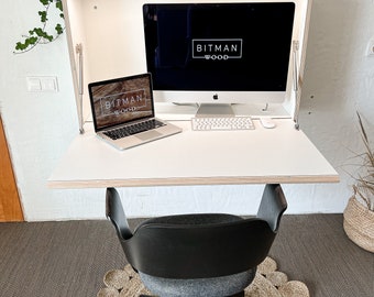 Large Office Desk• Floating Desk Home Office Work Space Modern Space Saving Desk Secretary Desk Floating Table Wall Mounted Desk Work Home