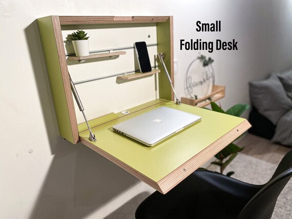 Study Desk Small Folding Desk Drop Down Desk Space Saving Desk Etsy