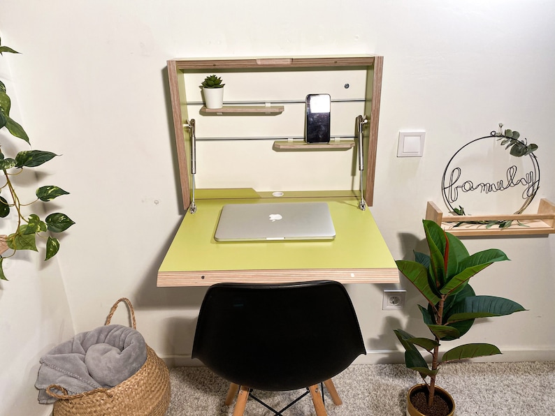 Study Desk Small Folding Desk Drop Down Desk Space Saving Desk | Etsy