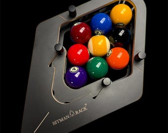 BitmanRack 9-BALL PRO• Billiard Rack Pool Snooker Rack Gift For Him Triangle Rack Pool Table Accessories Pool Rack Billiards Equipment