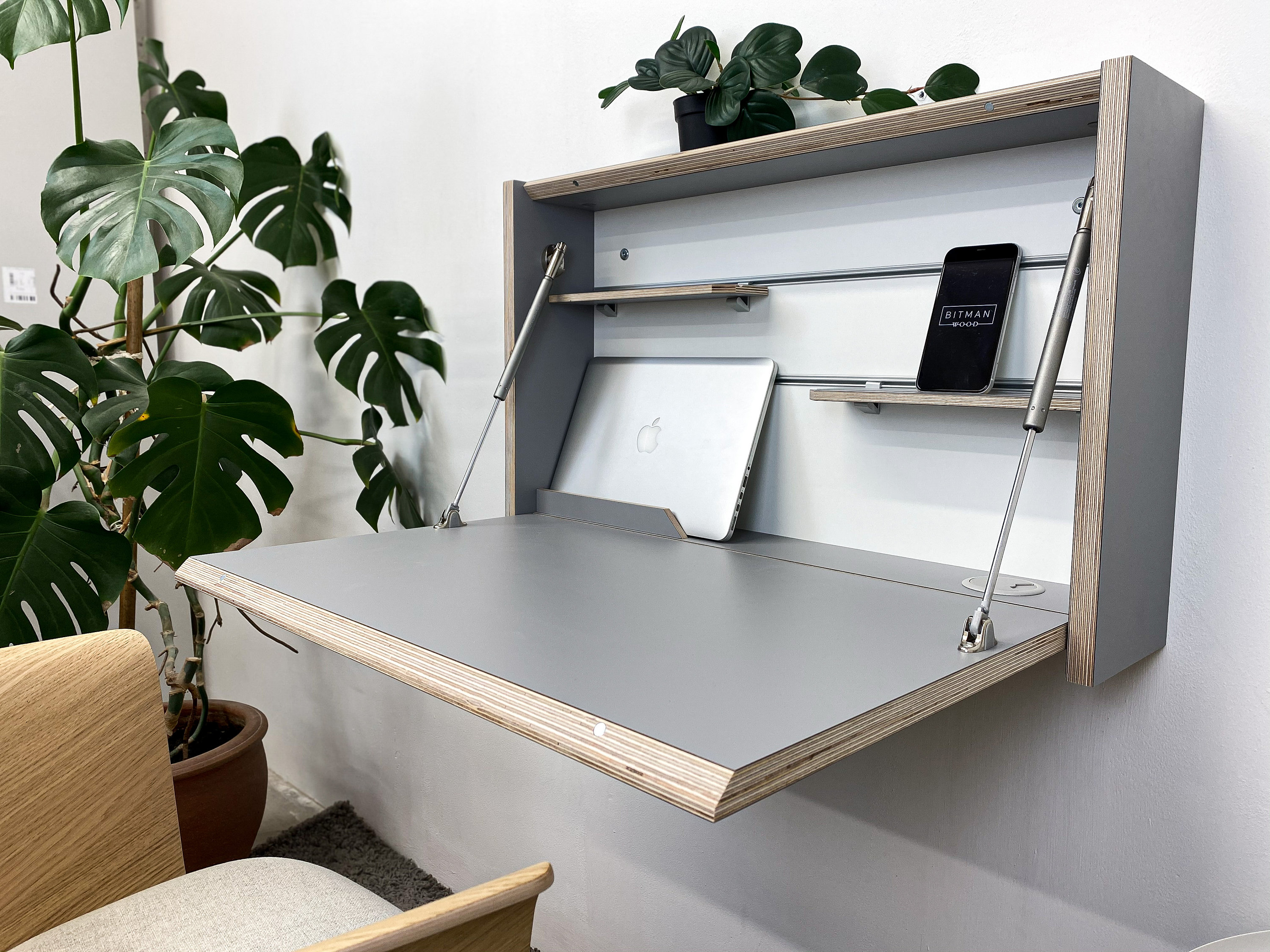 Wall Mounted Desk Desk Organizer Home Office Desk Drop Down Etsy UK