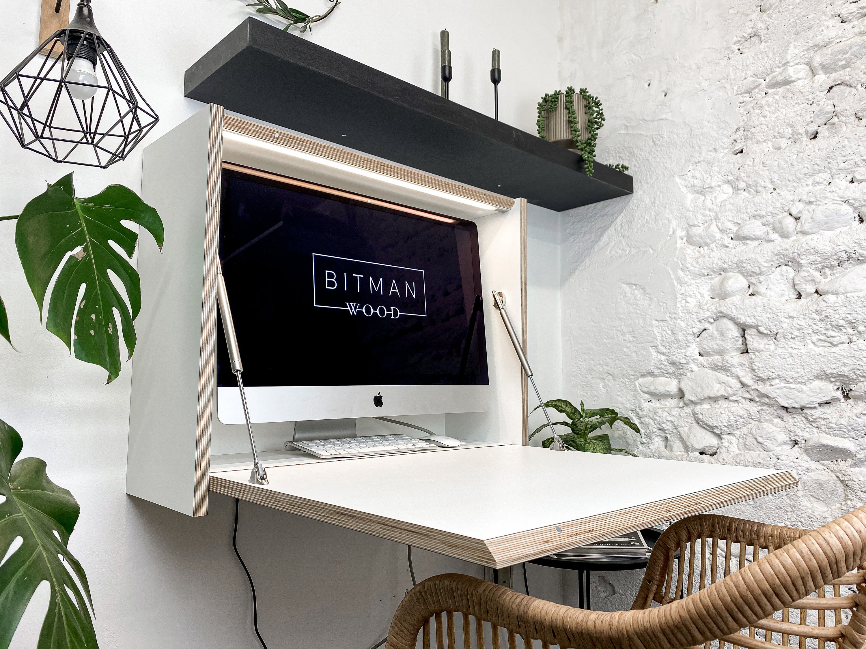 27 Monitor Desk Office Desk Home Office Work Space Modern Etsy Australia