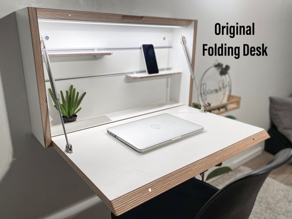 Wall Mounted Folding Desk Space Saving Desk Office Desk Etsy