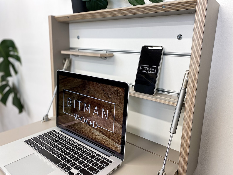 Small Folding Desk Desk Organizer Wall Mounted Home Office Etsy