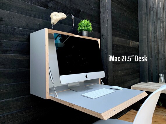 Office Desk Imac 21 5 Schreibtisch Klapptisch Platz Sparen Etsy