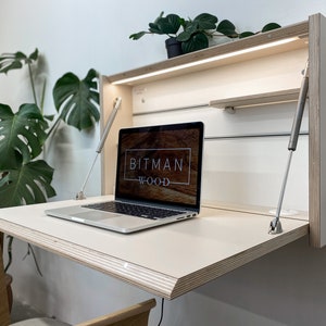 Original Desk• Home Office Desk Organizer Drop Down Floating Desk Office Desk Wall Mounted Desk Folding Desk Modern Furniture Secretary Desk