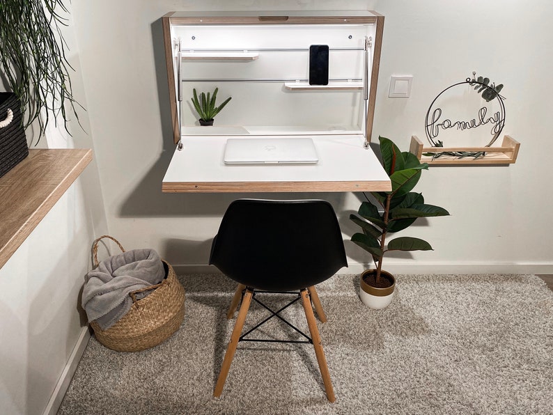 Wall Mounted Folding Desk Space Saving Desk Office Desk | Etsy