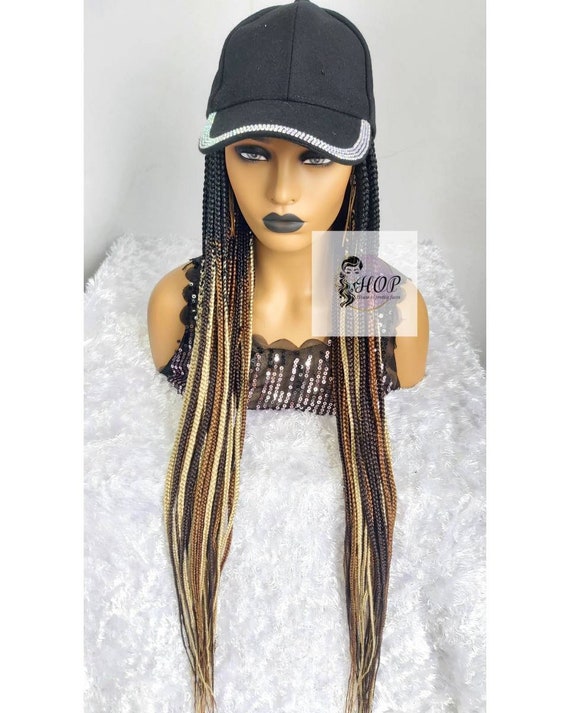 Braided Hat Wig Face Cap Wig Braids Wig 