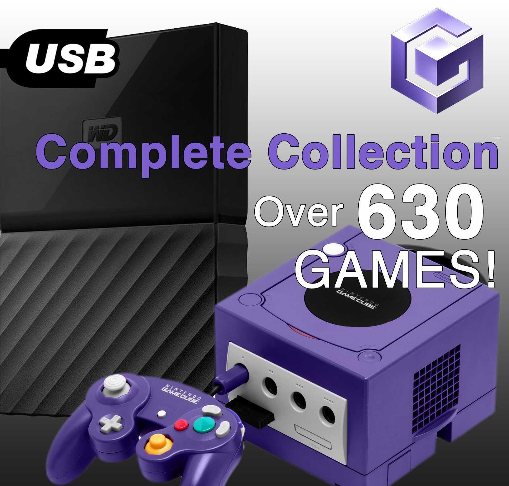 Nintendo GameCube Complete Collection Hard Drive GC WII Etsy