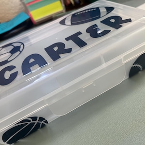 パーソナライズされた鉛筆箱 - カスタムネームの学校用品オーガナイザー