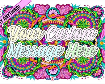 Custom Giant Coloring Poster [Amazing Team Building Activity] Personalized for Nurses, Teachers, Work, Office, Departments, Awareness, Staff