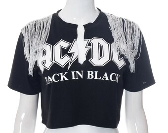 Ac Dc Crop Top - Etsy