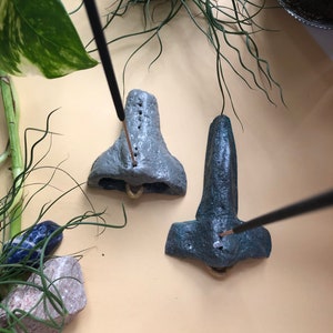 grAY RecYcLEd PapER CLAy NoSE iNceNSE hOLDer