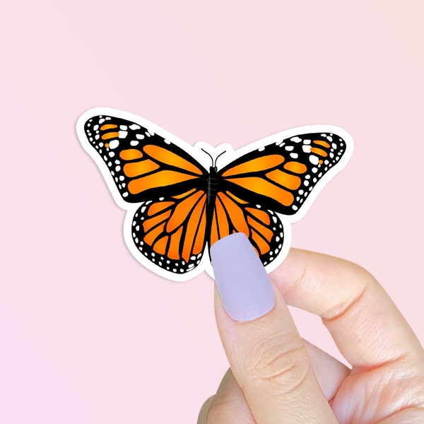 Monarch Butterfly Sticker - Butterfly Decal - 2000's Sticker - Cute Stickers - Orange Aesthetic Stickers - Monarch Butterfly