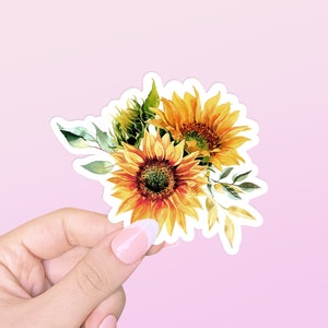 Cute Vinyl Sunflower Sticker