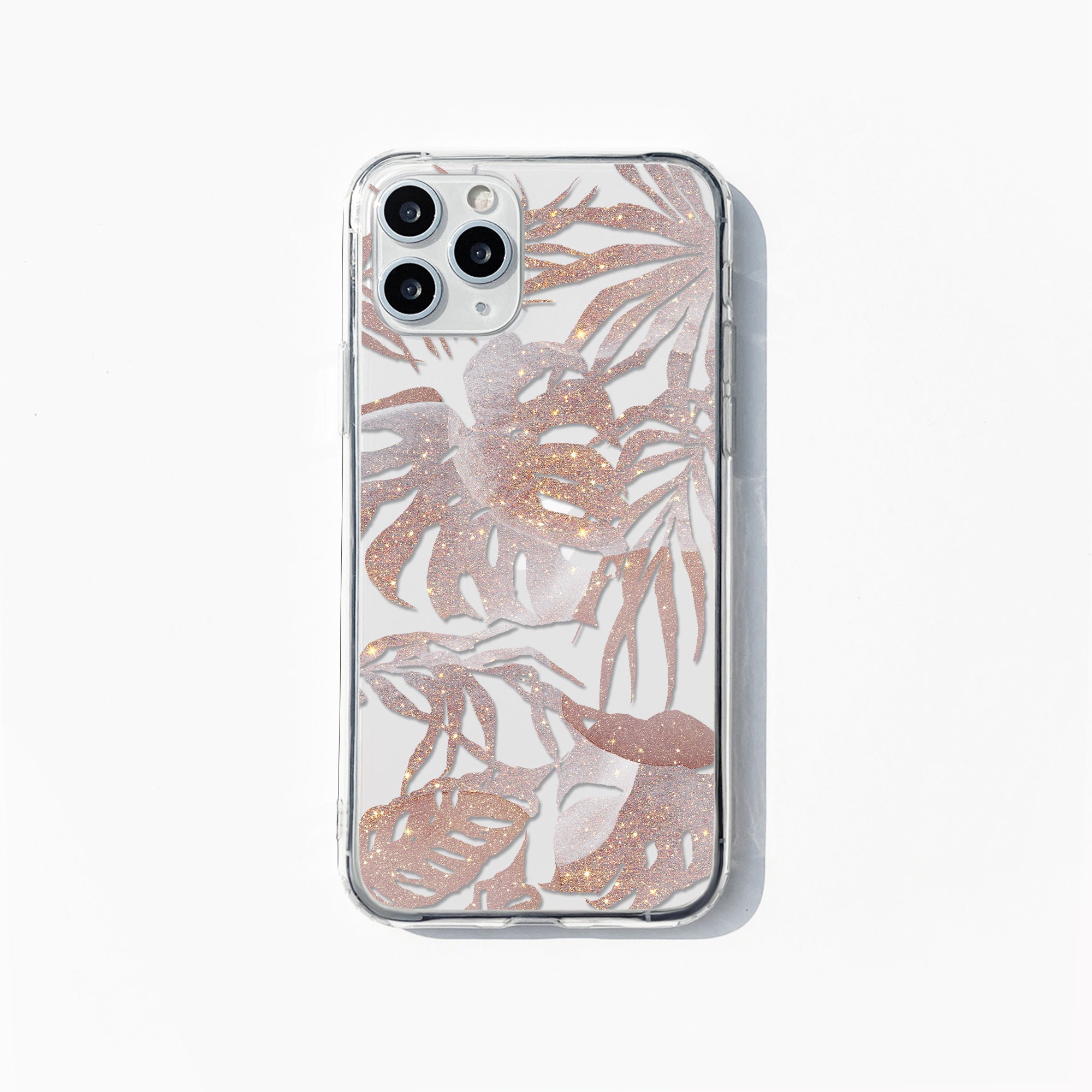 Rose Gold Phone Case Glitter Phone Case Mauve Peach Phone Etsy