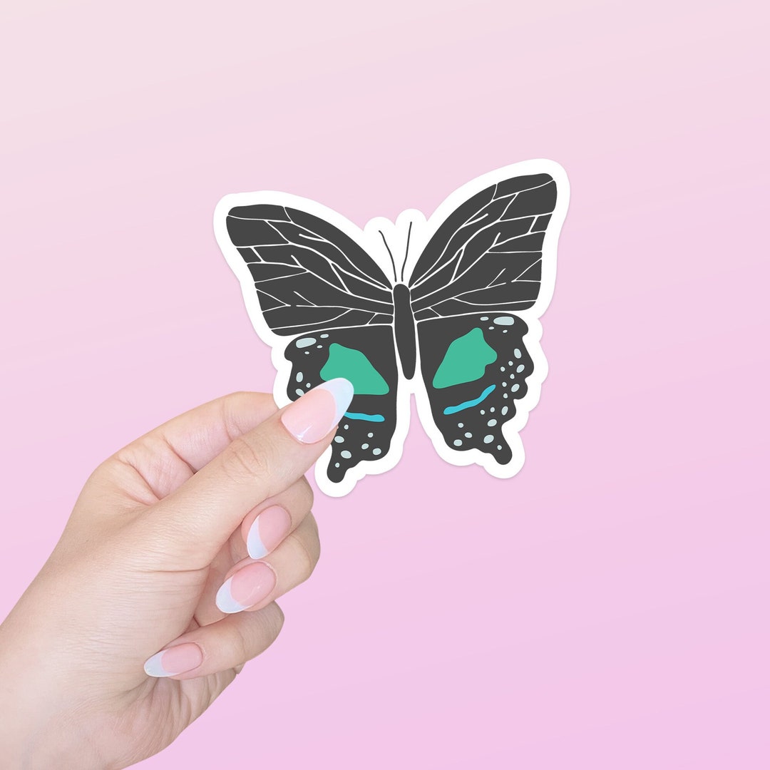 Vinyl Butterfly Sticker, Aesthetic Butterfly Stickers, Gothic Witch