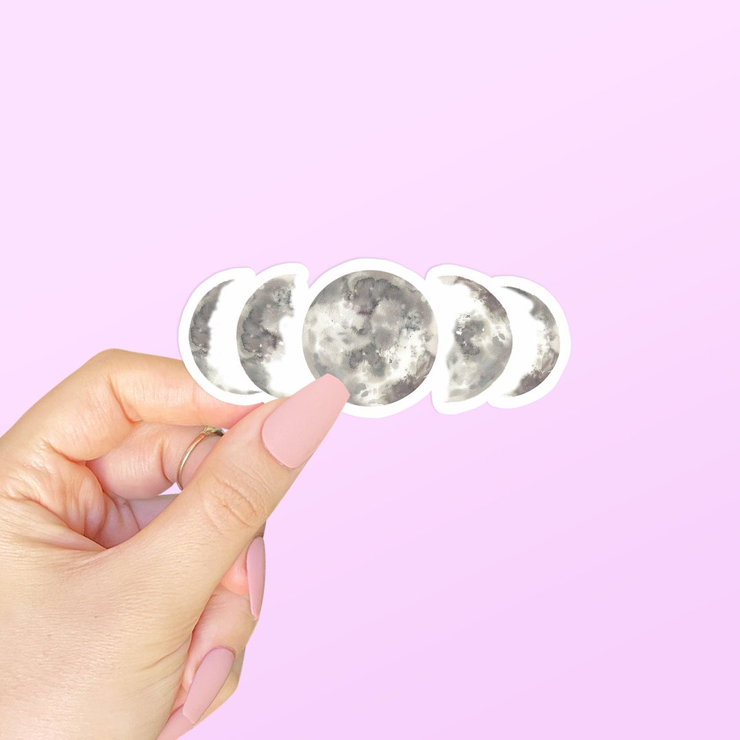 Moon Phases Sticker Celestial Stickers Witchy Stickers Etsy