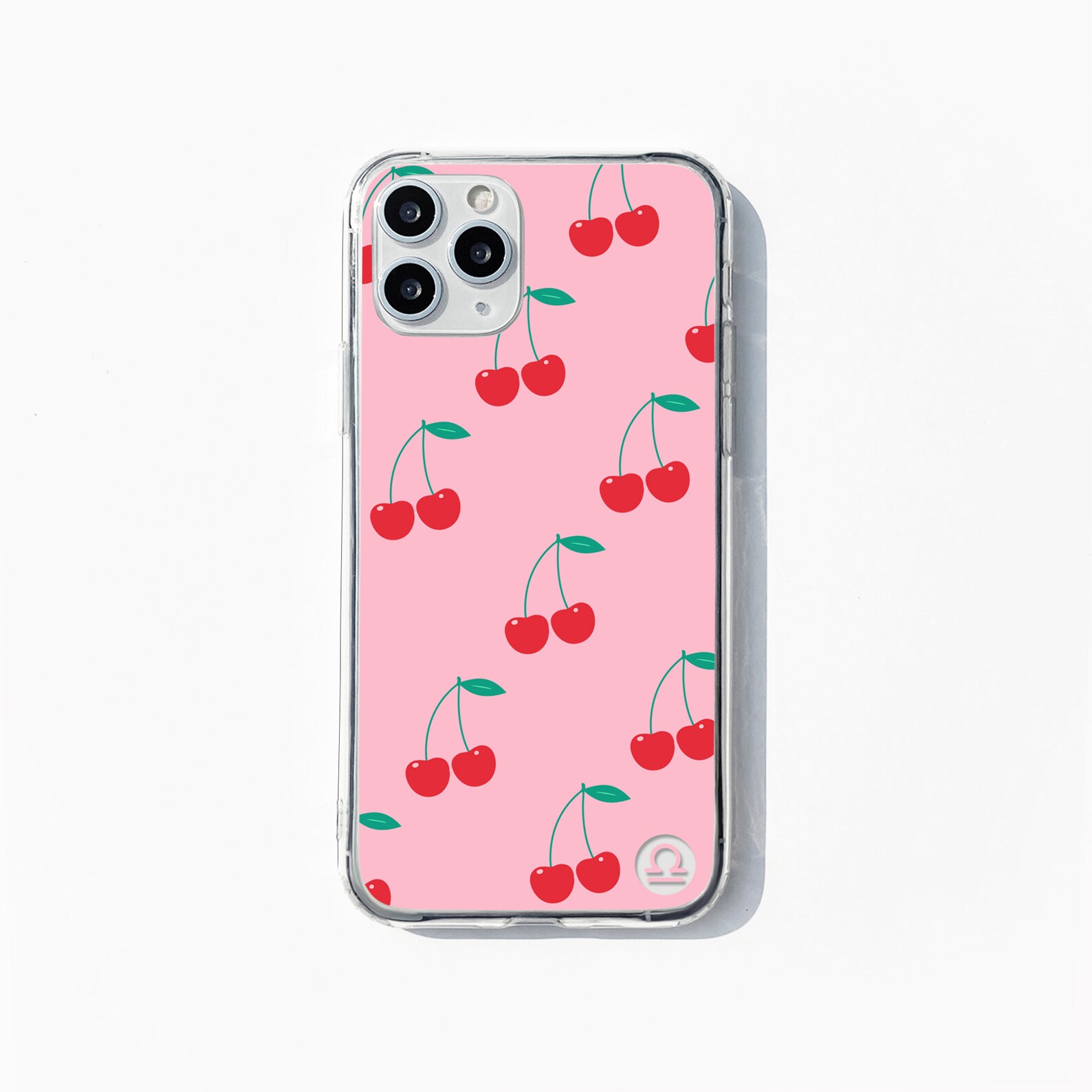 Pink Cherry iPhone Case Clear Matte Red Cherries Phone Case Etsy