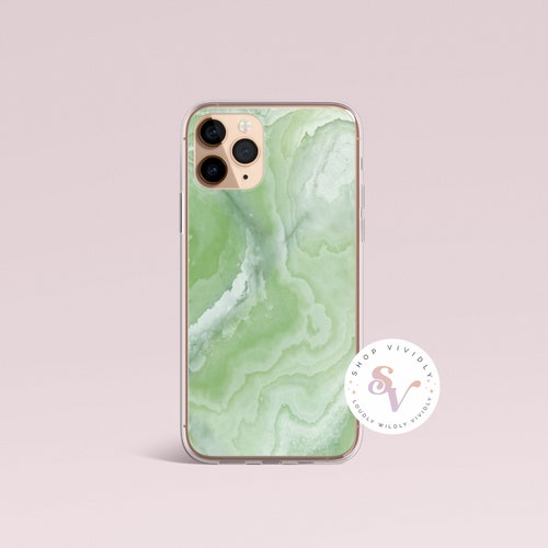 Jade Iphone Case Green Mint Marble Phone Case For Iphone 11 Etsy