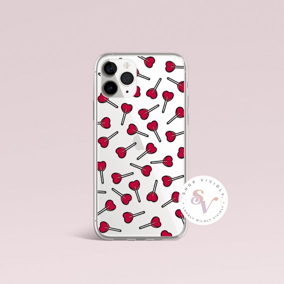 Swipe Right Iphone Case Clear Red Heart Lollipop Sucker Vsco Etsy New Zealand