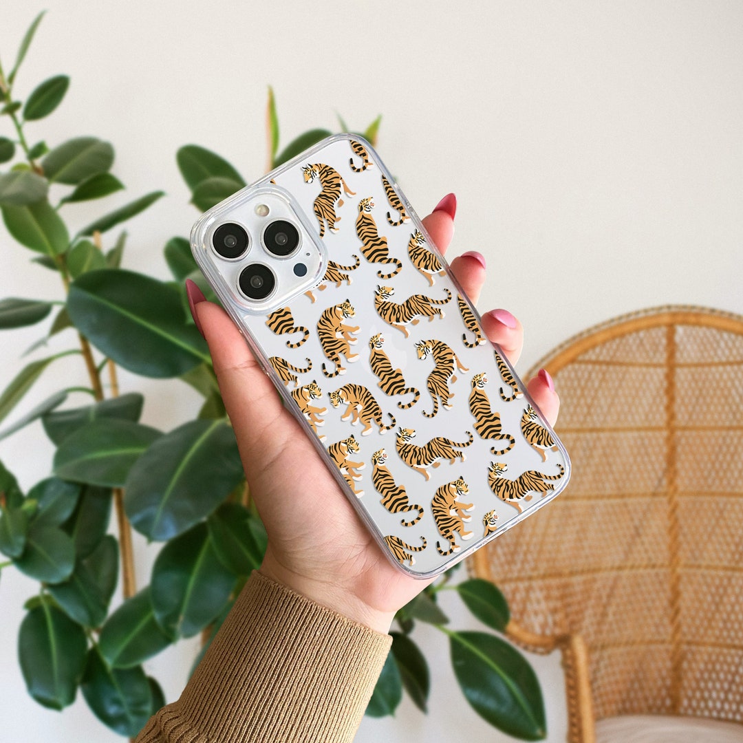 Tiger Phone Case, Clear Phone Case With Tiger Design, iPhone Tiger Phone Case, Clear Phone Case With Tiger Design, iPhone