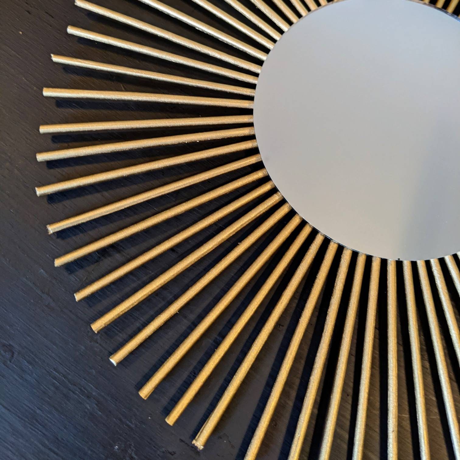 GOLD Sunburst Mirror Set Wall Art Home Decor Starburst Etsy