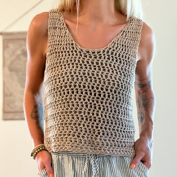 Easy Tank Top Crochet Pattern | Crochet Tank Top Pattern | Women's Sleeveless Top Crochet Pattern | Beginner Crochet Pattern For Women