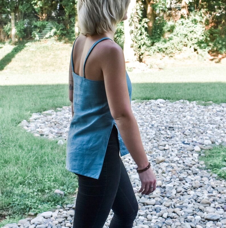 Womens Linen Shirt Sewing Pattern DIY Tunic Top Sewing Etsy