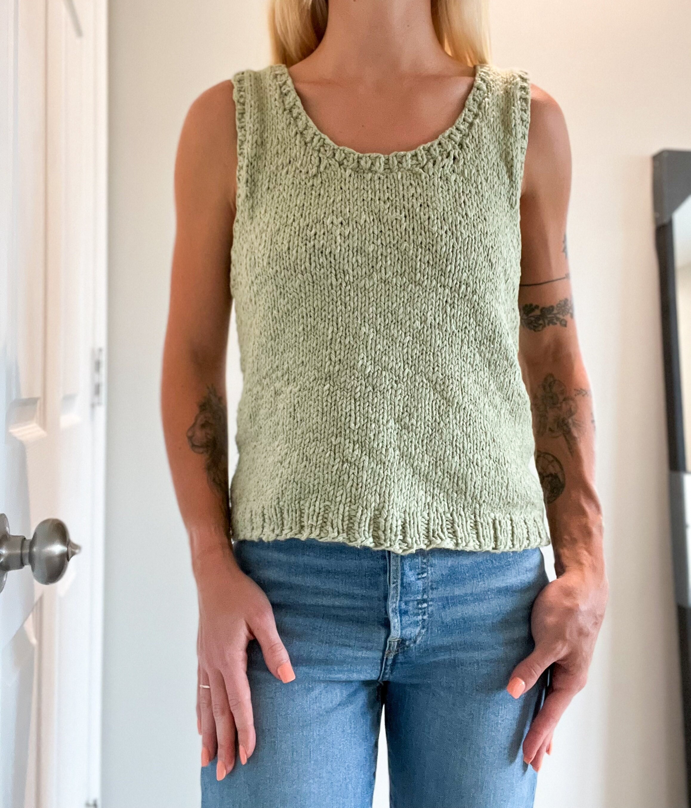 Knit Pattern-alaya Knit Top Pdf-lace Knit Top-knitted Top for Women-knit  Pattern-festival Top-sleeveless Top-knitted Boho Top, Sizes XS 2XL 