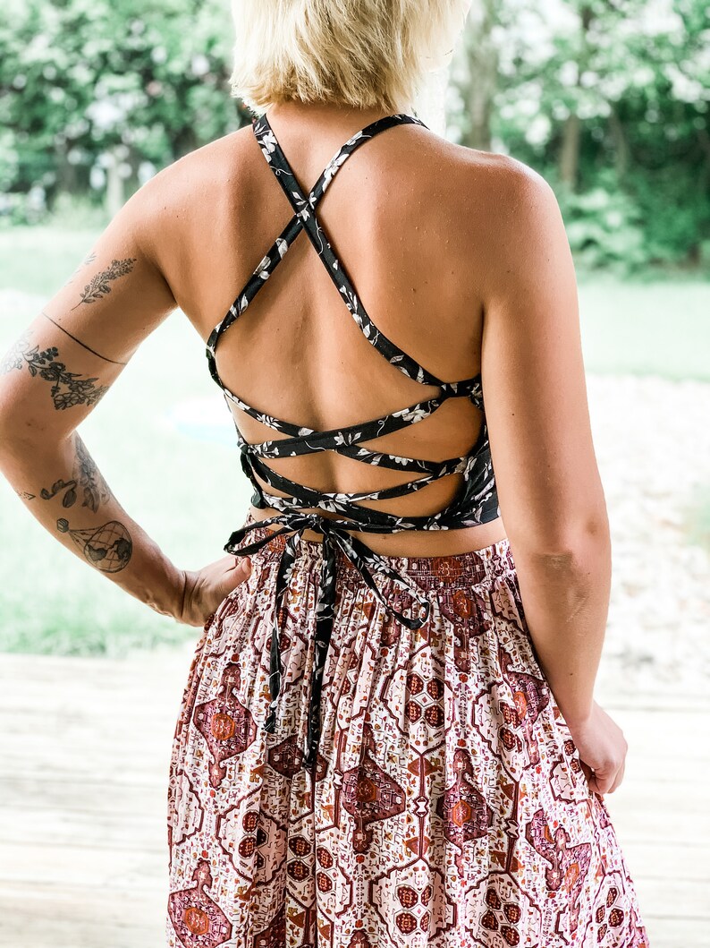 Linen Crop Top Sewing Pattern DIY Bralette Sewing Pattern Etsy.de