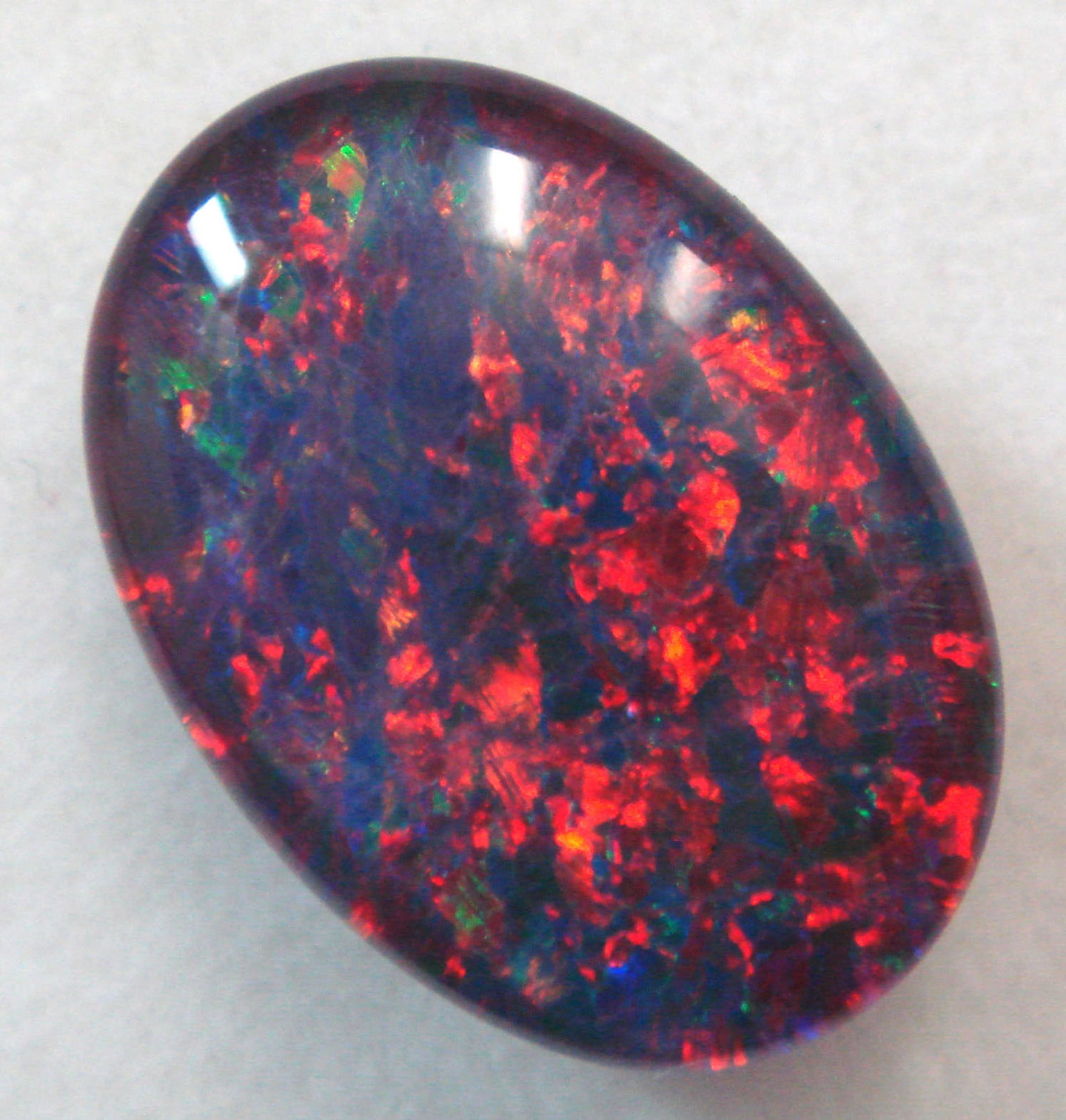 Natural Australian Black Triplet Opal - 14x10x4mm, Polished Stone For Jewelry Making