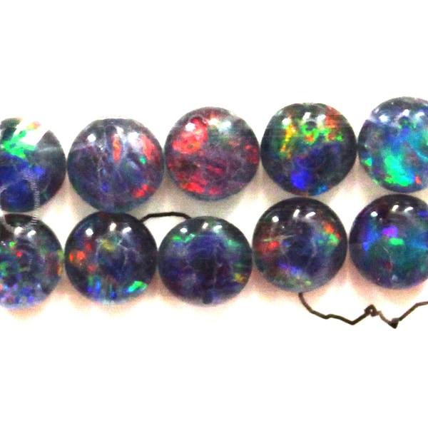 10x Opal Size 5mm Lightning Ridge Natural Triplet Opal Stones 10 Pieces #2