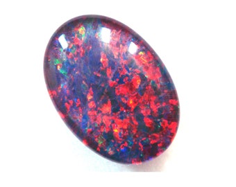 Australian 14x10x4mm Natural Black Triplet Opal Stone For Ring Pendant Bracelet
