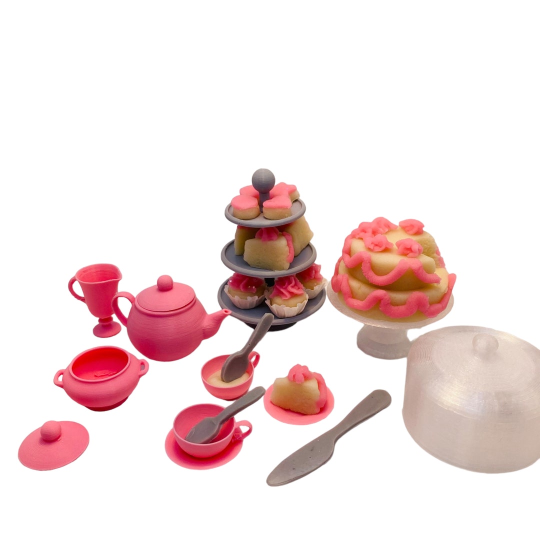 Miniature Tea Set Play Dough Kit Play Dough Tea Set Display Etsy