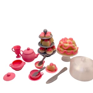 Miniature Play Dough Tea Set Kit: 3D Printed Accessories