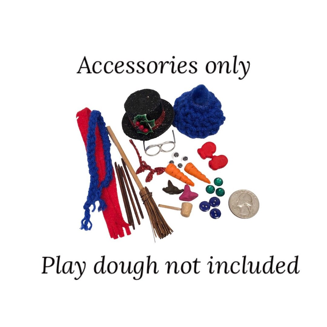 Play Dough Kit, Play Dough Snowman Making Kit, Snowman Play Dough Party