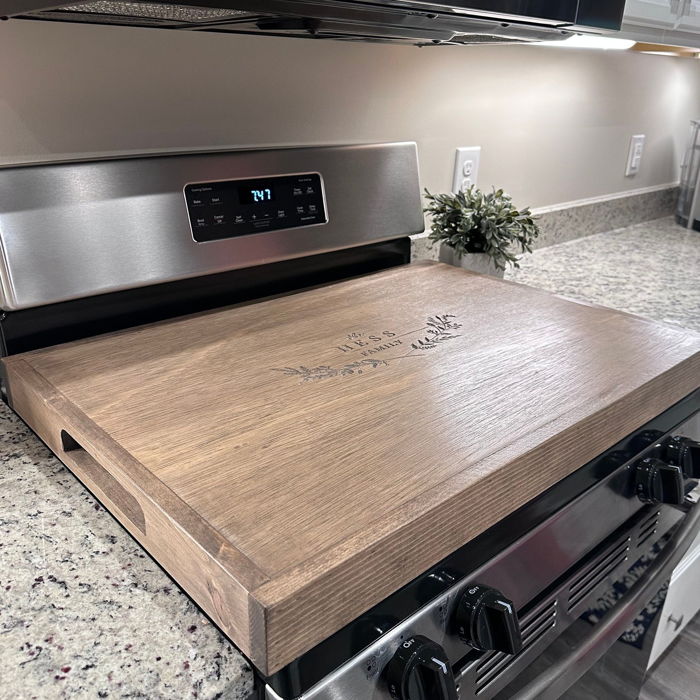 Stove Top Cover Wood-noodle Board-electric Stove Cover-kitchen Decor-wood  Cooktop Cover-rustic Stove Top Cover for Flat Top Stove-gas Stove 